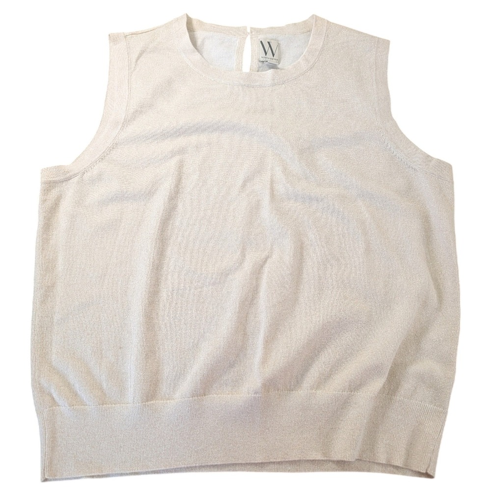 Worthington Metallic Gold Shimmer Shell Sweater Vest